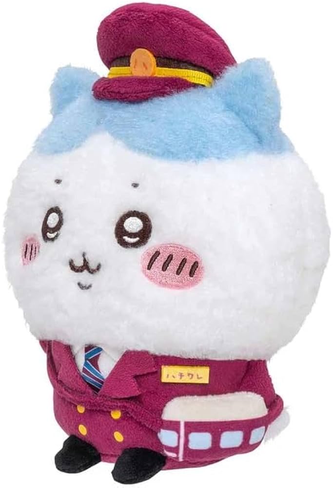 ちいかわ 阪急電車 BIGぬいぐるみ ハチワレ ちいかわ×阪急電車」添乗の