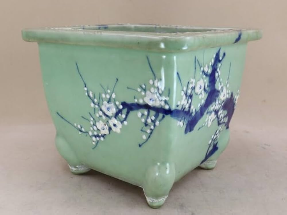 中国清朝時代 青花八寸皿 直径23.7㎝ タサチ 東さ7-0222☆2F 中国清朝