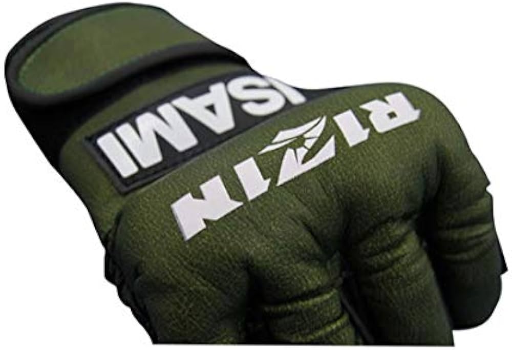 Amazon | ISAMI イサミ RIZIN オープンフィンガーグローブ 合皮 日本製