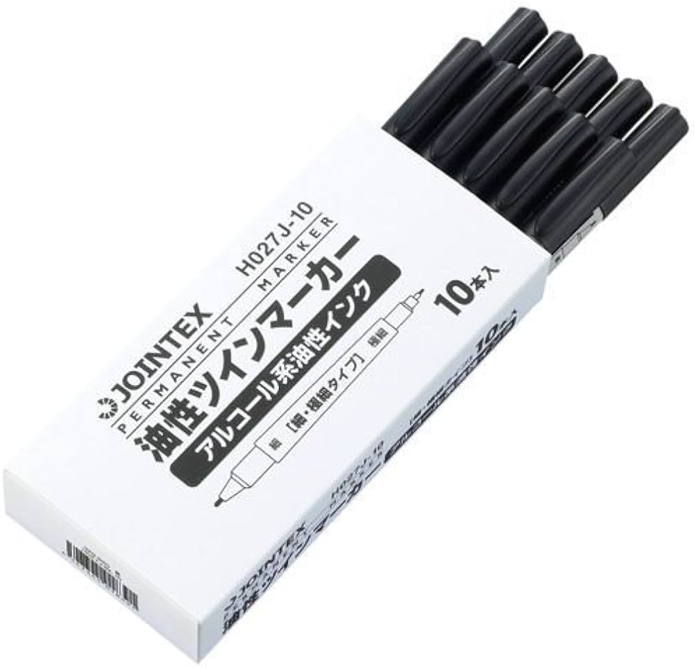 Amazon.co.jp: 油性ツインマーカー（細・極細）黒 10本 : Office Products
