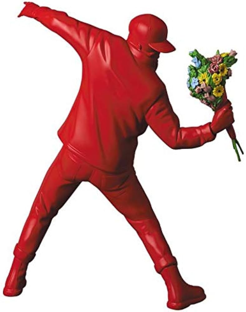 Banksy Flower bomber (red Ver) Amazon.co.jp: FLOWER BOMBER RED Ver