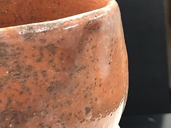 Amazon.co.jp: 名品！ 上位作 杉本貞光 寺垣外窯 赤楽 茶碗 二重箱