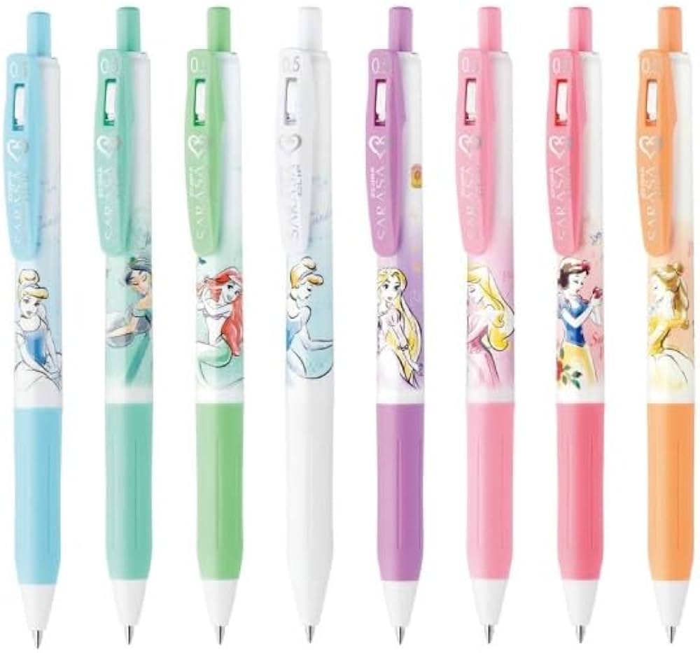 ZEBRA 限定香りつき サラサクリップ×ディズニープリンセス6色セット