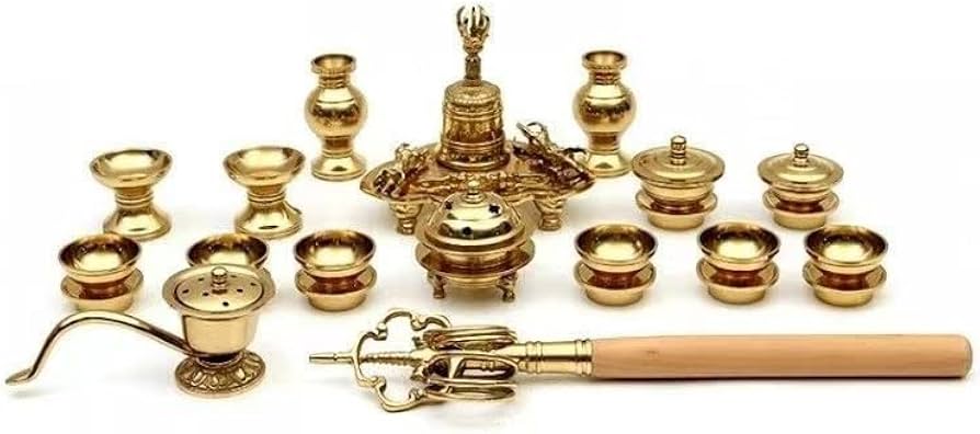 Amazon｜【密教法具 寺院用仏具】前具 小々型(一面器) 六器一組 仏器