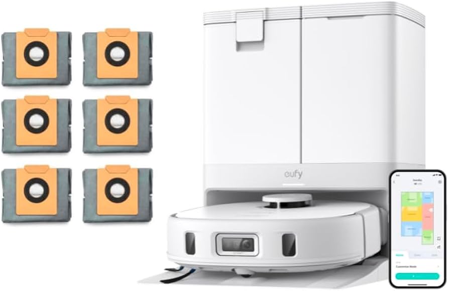 Amazon.com: eufy X10 Pro Omni Robot Vacuum White + 6-Pack Large
