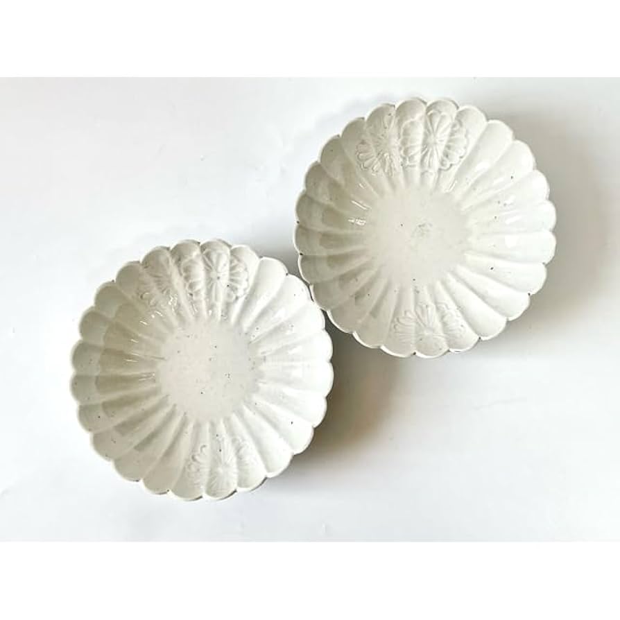 古伊万里 白磁 輪花 膾皿 なます皿 4客 江戸時代 古伊万里 白磁 輪花