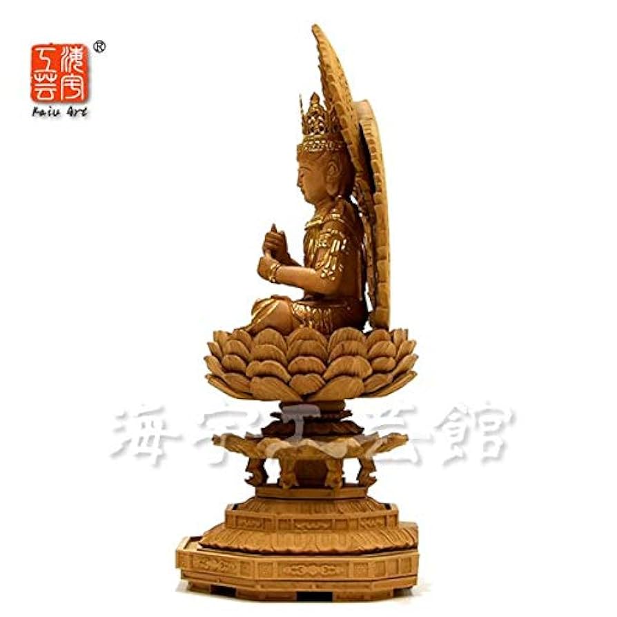 大日如来明治大正時代頃木製金箔塗座像高さ43センチ（台座含む）台座