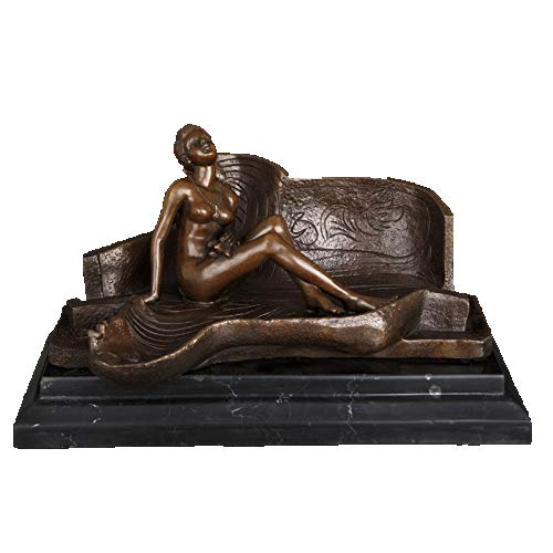 アールヌーボー風 ブロンズ女性とイルカ Amazon.co.jp: アールヌーボー