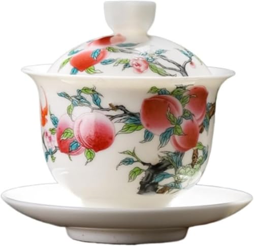 パステル花卉花鳥蓋猪口サイコロ猪口 景徳鎮 陶磁器 装飾品 現代工芸品