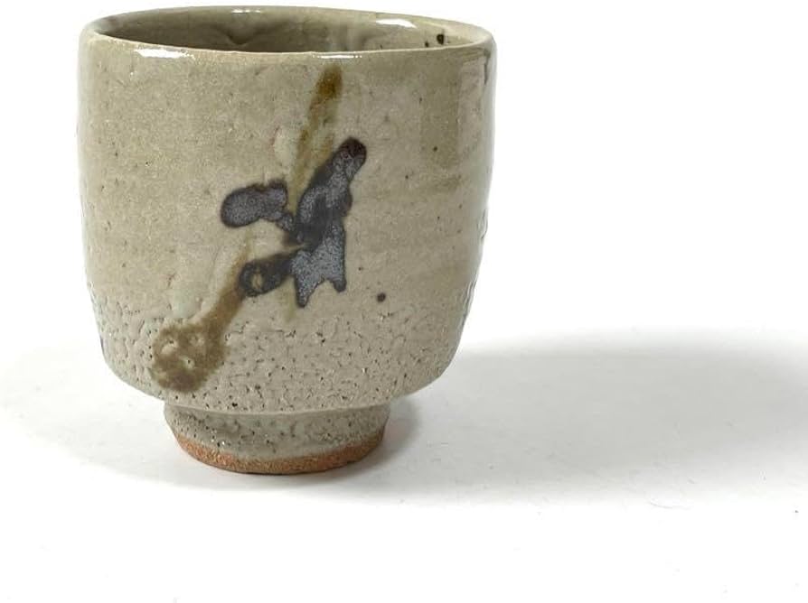 Amazon.co.jp: 人間国宝 陶芸家 濱田庄司 鉄絵 トウキビ文 湯呑 益子焼