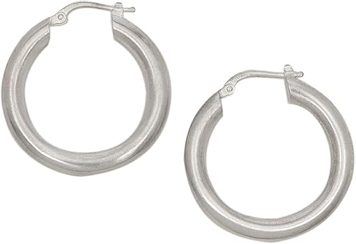 Amazon | [ジルサンダー]ピアス クラシック フープピアス シルバー