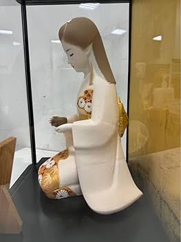 Amazon.co.jp: 博多人形 「心」 伝統工芸士 松尾文夫作 ガラスケース付