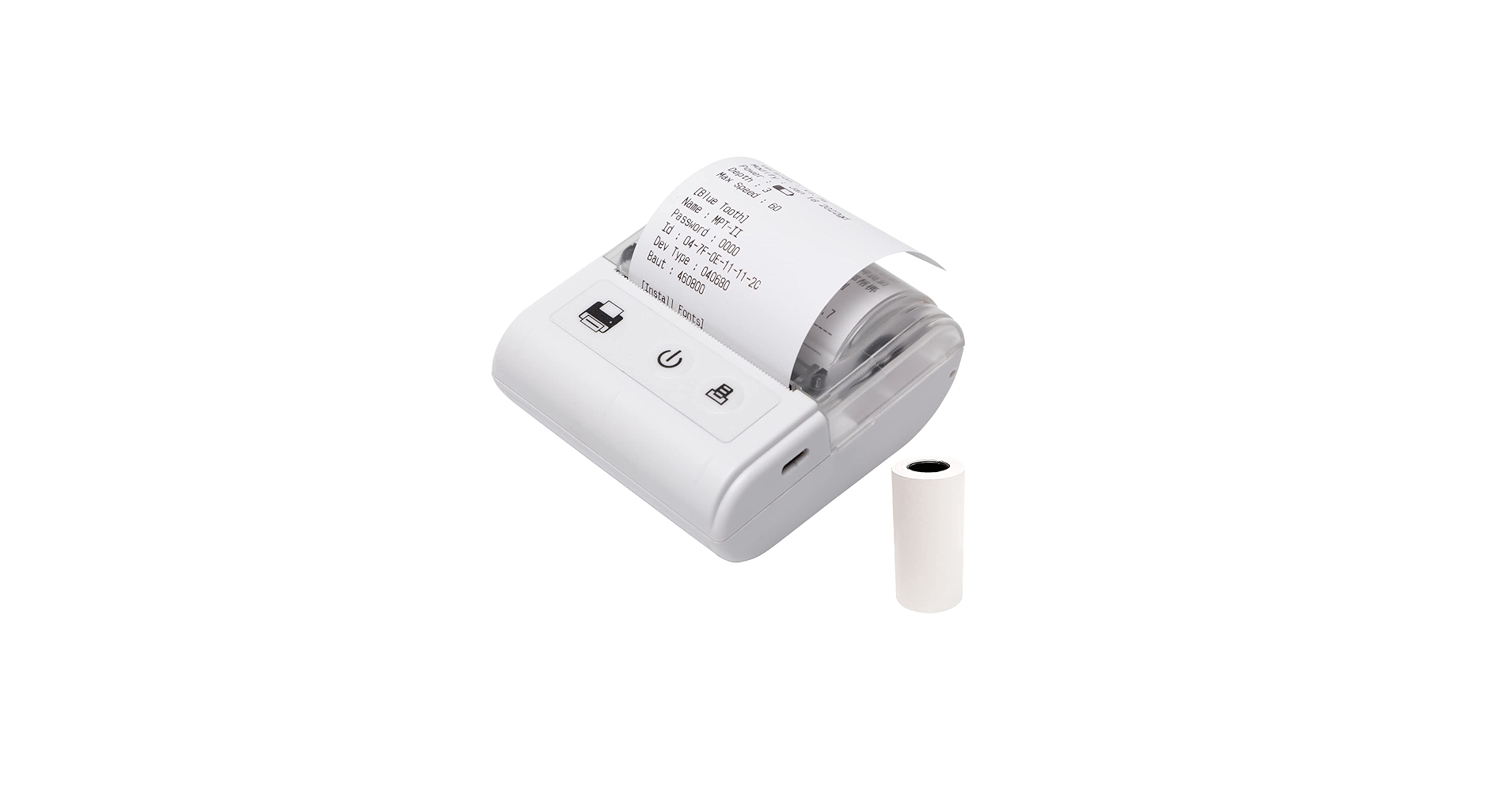 Amazon.co.jp：LOUJIN ポータブル ミニ サーマル レシート プリンター