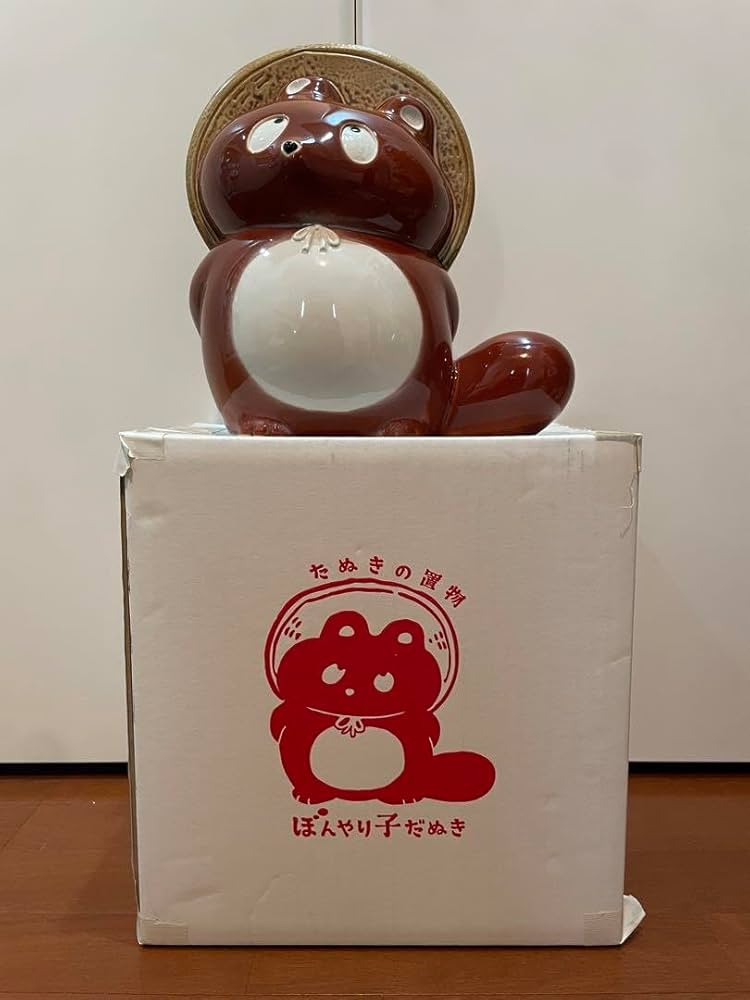 ぼんやり子だぬき】手乗りサイズ ヒダカナオト 陶器 水色 ぼんやり子だ