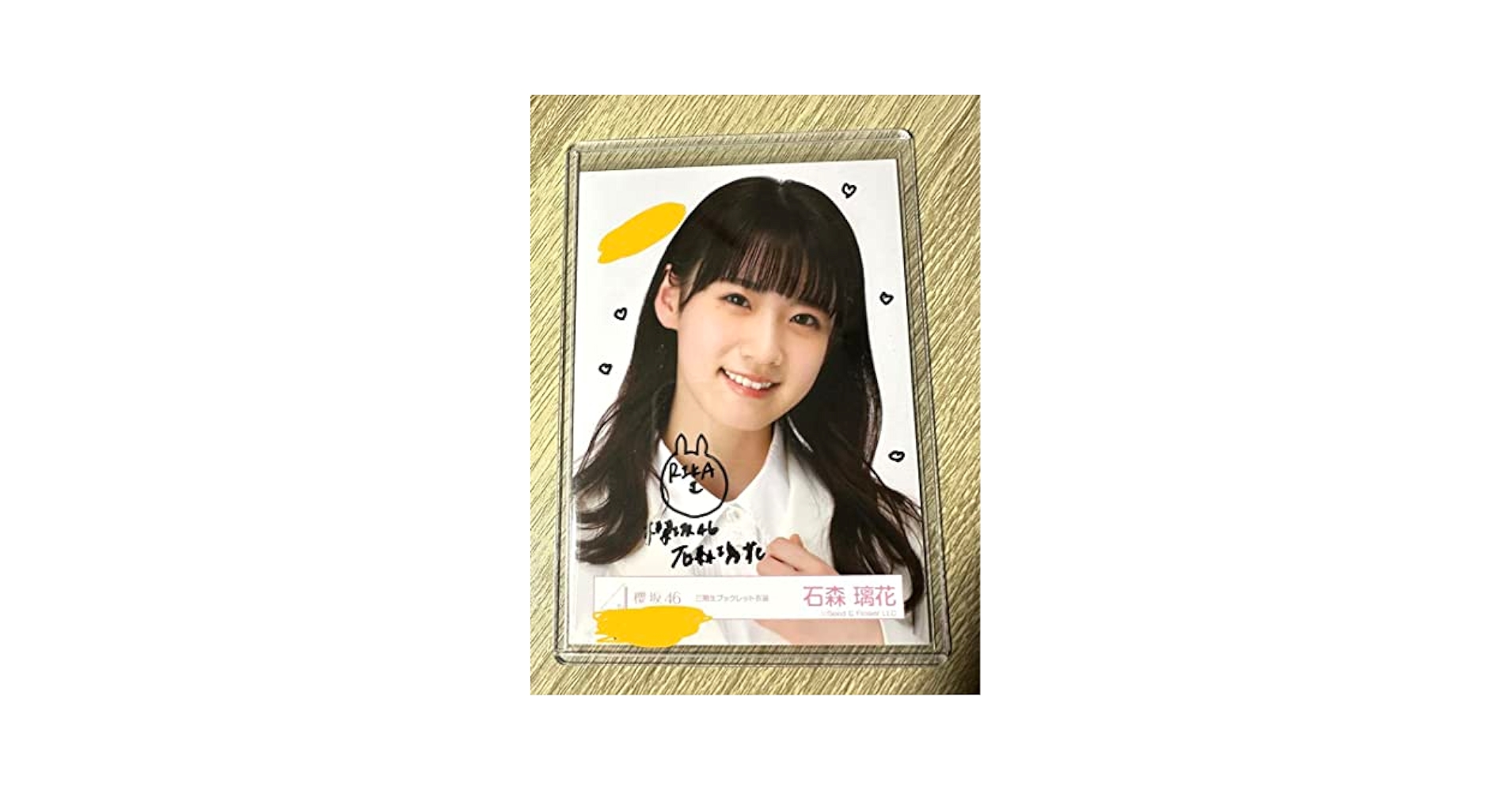 ユニエア 石森璃花 直筆 サイン チェキ Tシャツ ユニエア 石森璃花