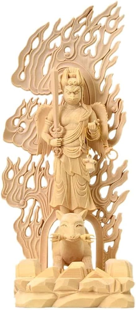 Amazon｜海宇工芸(kaiu art) 木彫り 仏像 【飯縄権現（いづなごんげん