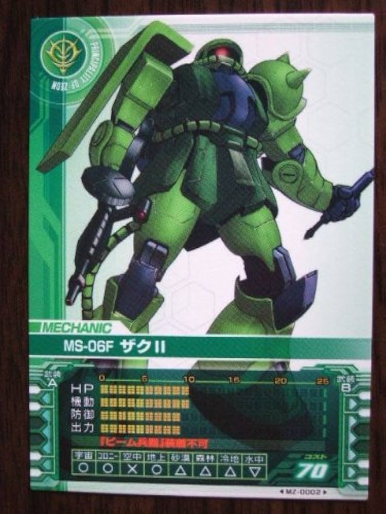 Amazon.co.jp: ガンダムカードビルダー MZ-0002 MS-06F ザクⅡ : おもちゃ