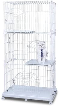 Amazon | アイリスオーヤマ 猫 ケージ オリジナルペットケージ 3段