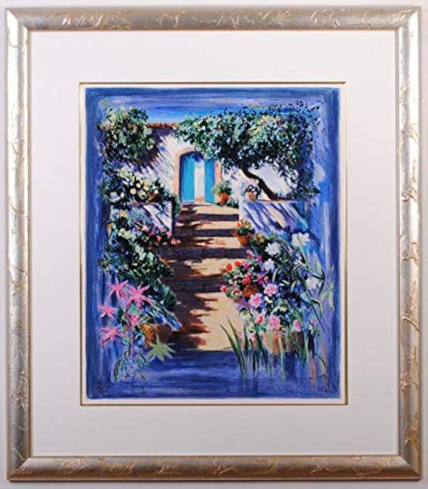 Amazon | チャールズ・ペニー 「スパニッシュ・ガーデン・3」 花 絵画