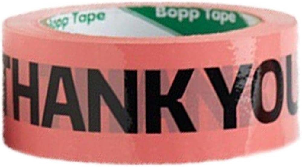 Amazon.co.jp: 梱包テープ 包装テープ サンキュー thank you クラフト