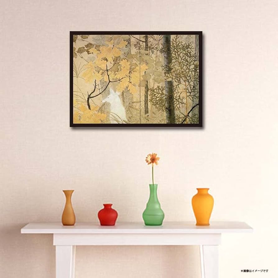 辻朗 油彩画 風景画 金色フレーム 穏やかな色合いが素敵な作品です