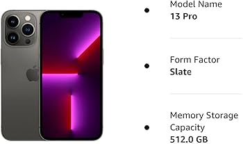 Amazon.com: Apple iPhone 13 Pro, 512GB, Graphite - Unlocked