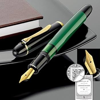Amazon | (ペリカン)Pelikan 万年筆 M120 グリーンブラック ペン先(EF
