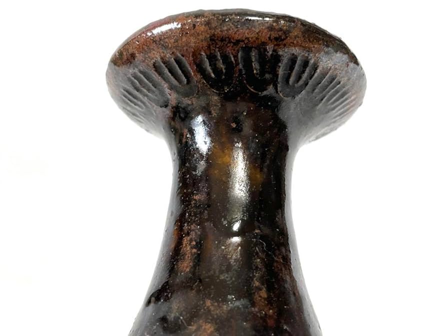 作家物 船木道忠 黒釉 徳利 民芸 民藝 布志名 舩木研児 バーナード