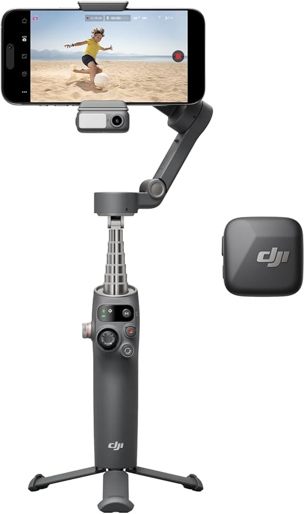 DJI Osmo Mobile 7P + Mic Mini TX (Infinity Black), Gimbal