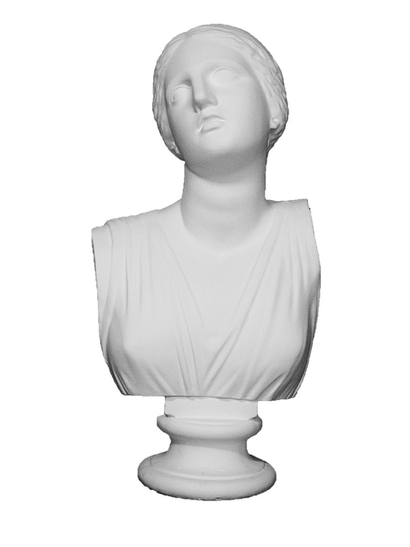 少年胸像 石膏 A-331 笑う少年胸像 - 日本で唯一の石膏像専門ショップ