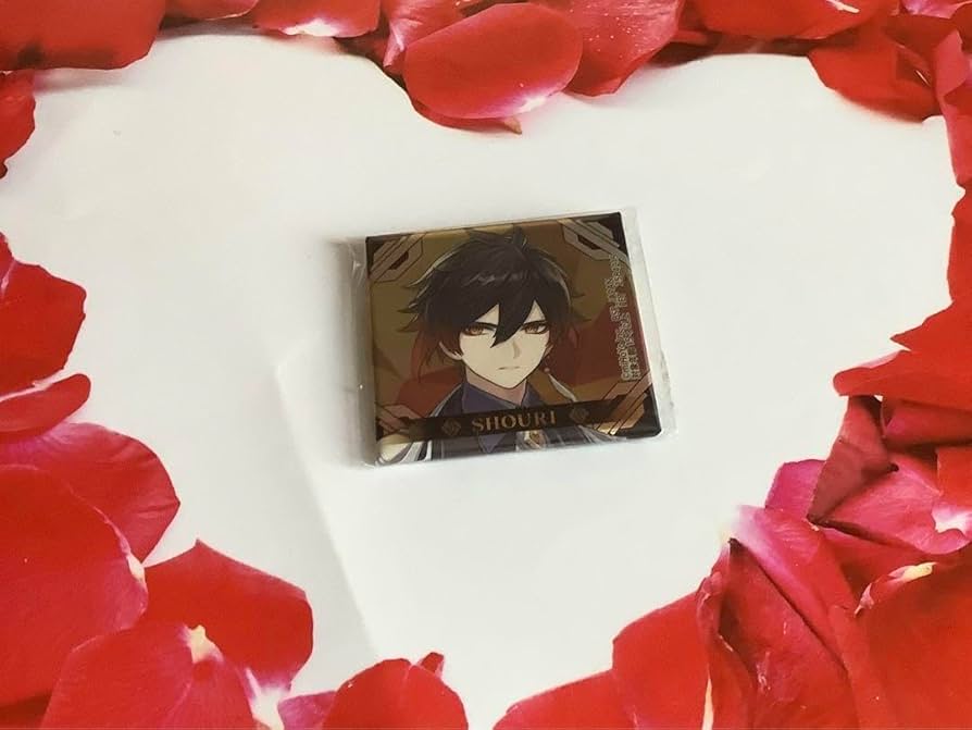 原神鍾離ホログラムスクエア缶バッジ