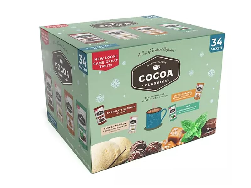Amazon.com : Cocoa Classics Cocoa Mix, Variety Pack, 34 ct