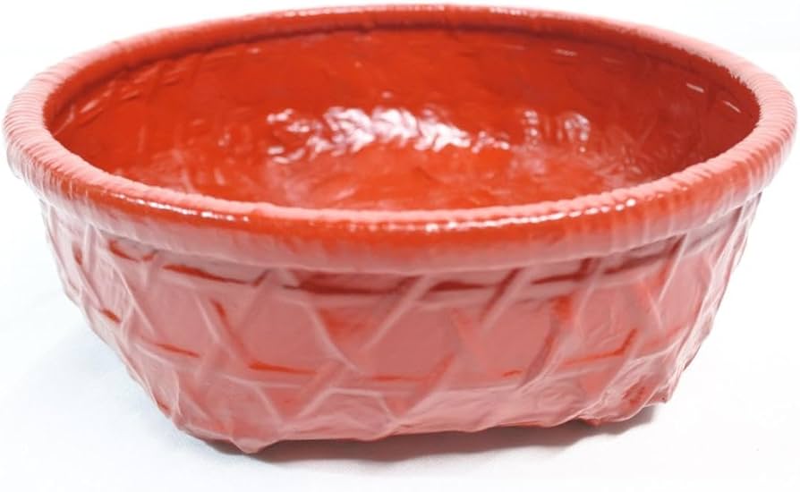 Amazon.co.jp: 像彦 塗りかご 塗籠 菓子器 漆工芸 漆塗り 朱塗り