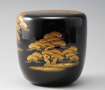 茶平一斎 雪吹 蜀江錦 本蒔絵 内梨地 輪島塗 共箱 共布 茶平一斎 雪吹