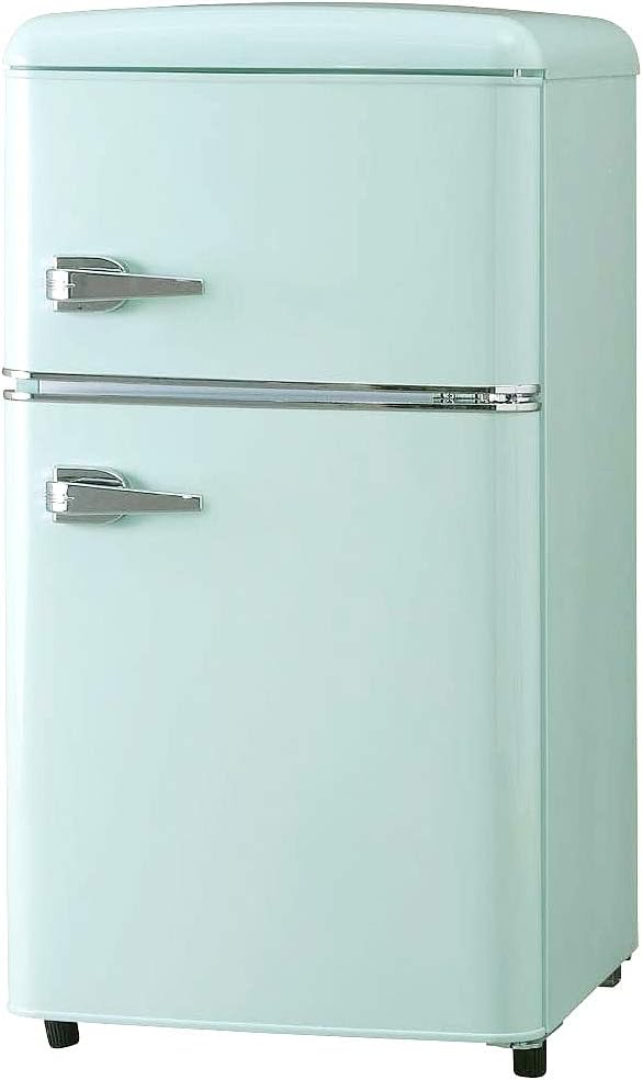 アイリスオーヤマ 2ドア冷蔵庫 PRR-082D-LG 2022年製 レトロ 冷蔵庫