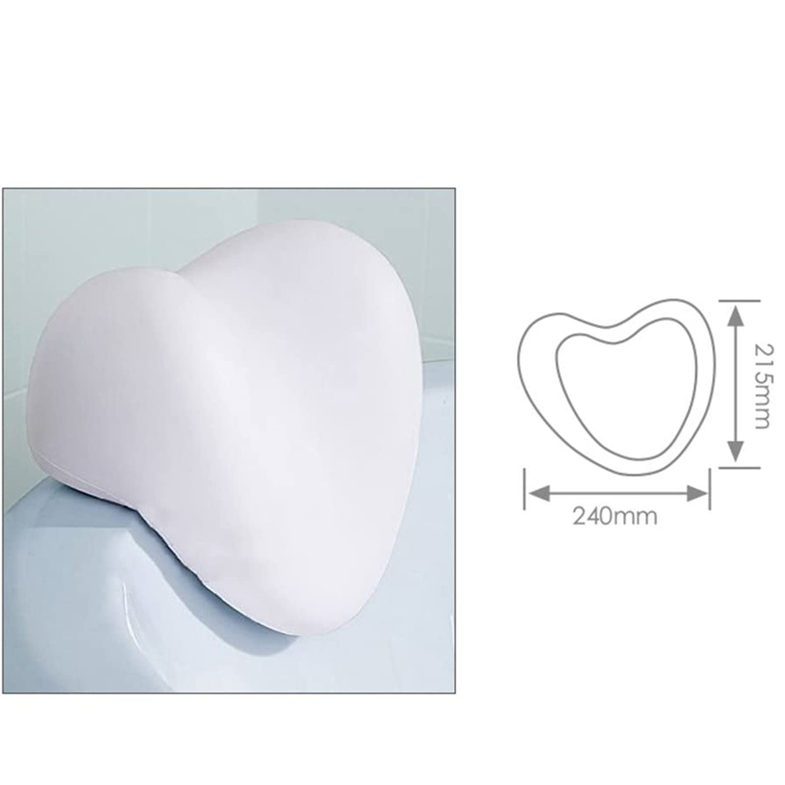 Amazon.co.jp: バスピロー 人間工学に基づいたハート型の輪郭 防水 頭