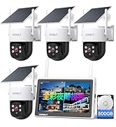 Amazon.co.jp: VORGUT 防犯カメラ 屋外 ソーラー モニター付き 4台