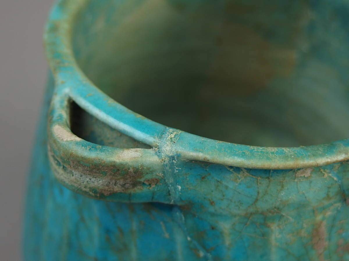 ペルシャ陶器 骨董 古美術 青瓷窯 陶器の置物 アンティーク イスラム