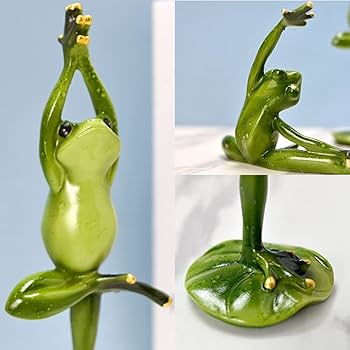 Amazon.co.jp: 3PCSヨガカエルの像基本的なヨガのポーズカエルの置物