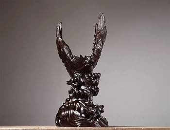 Amazon.co.jp: 鵬鳥像彫刻、黒檀の木彫り鷲飾り無垢材工芸品ホーム