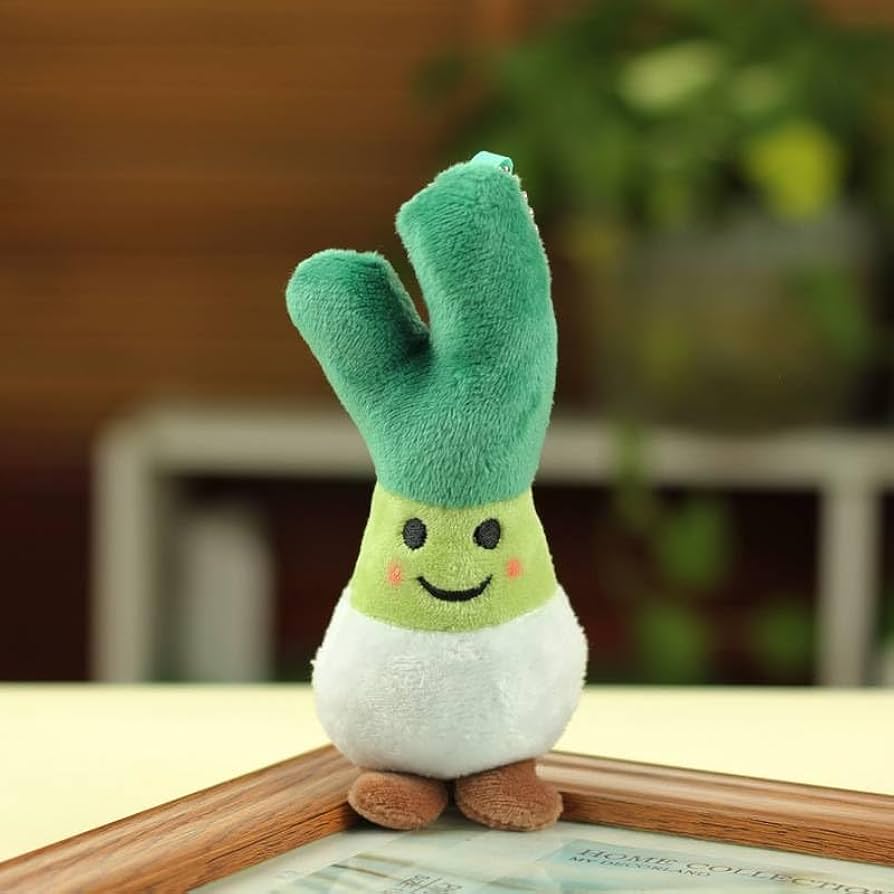 Amazon.co.jp: ARELUX 面白い緑のネギのぬいぐるみキーホルダー 野菜の