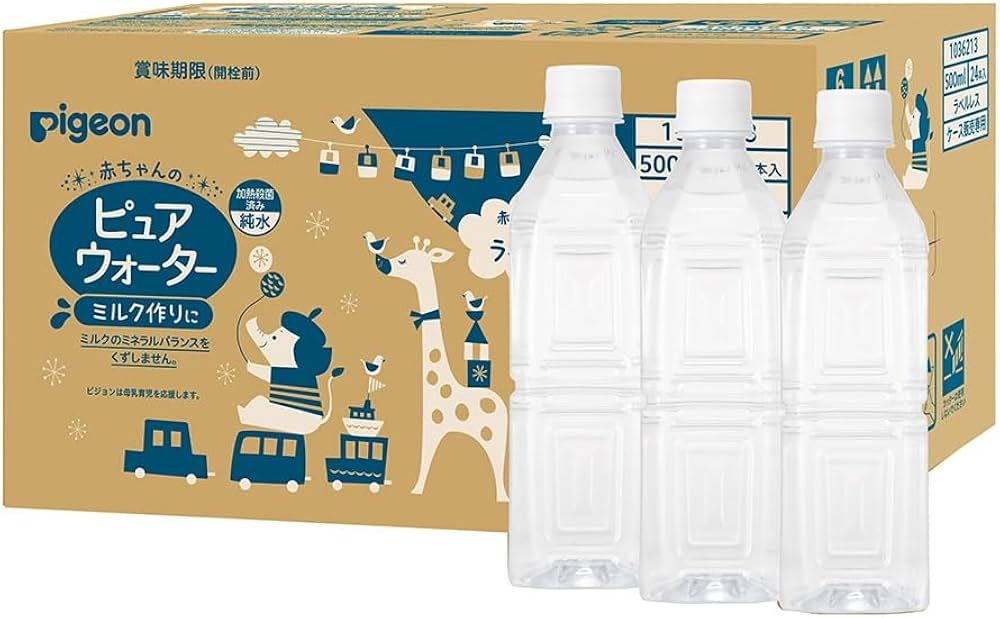 Amazon.co.jp: ピジョン 赤ちゃんのピュアウォーター ラベルレス 500ml