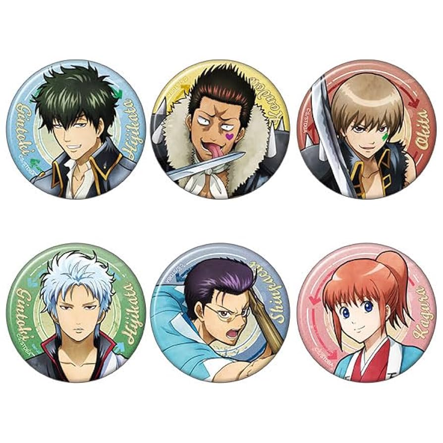 銀魂 キャラバッジコレクション 坂田銀時 九尾 缶バッジ 銀時 銀さん 銀魂