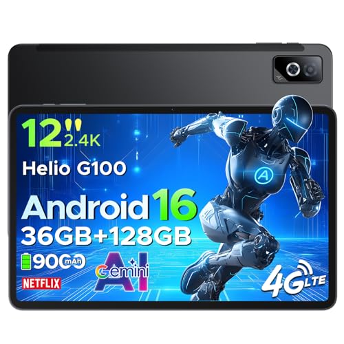 ケース＋フィルム付】Android 16 タブレット 12インチ 128GB ケース＋