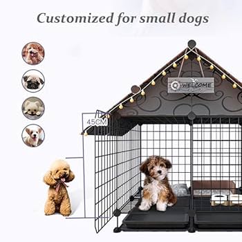 Amazon.co.jp: RNQZ 屋内用小型犬用金属製犬用ケージ、引き出し式