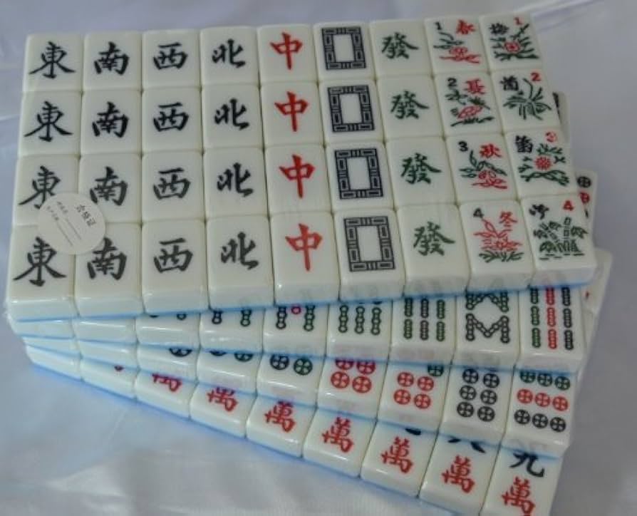 Amazon.co.jp: 本格の家庭用マージャン牌（セット約3kg)(水色）重量感