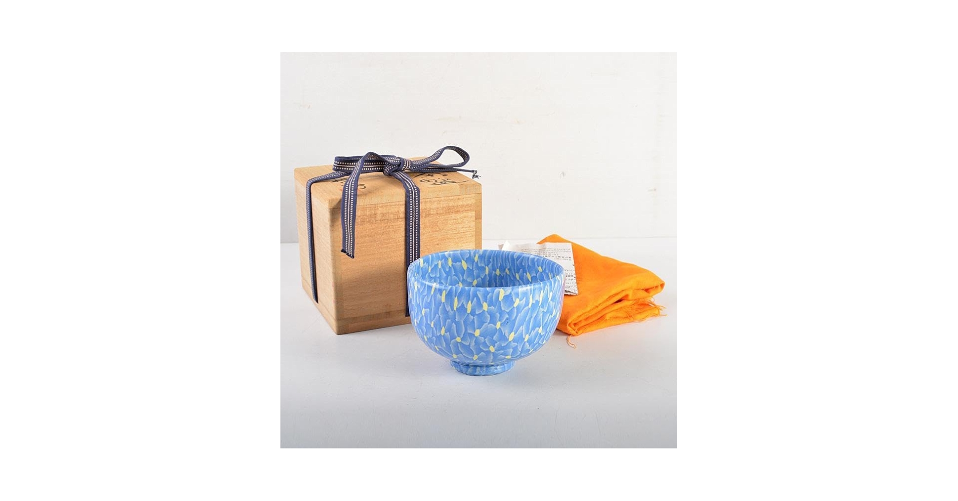 茶道具 瀬戸焼 更紗窯 長江哲男作 練上茶碗 共箱 V 6280 511OtkqoQKL.