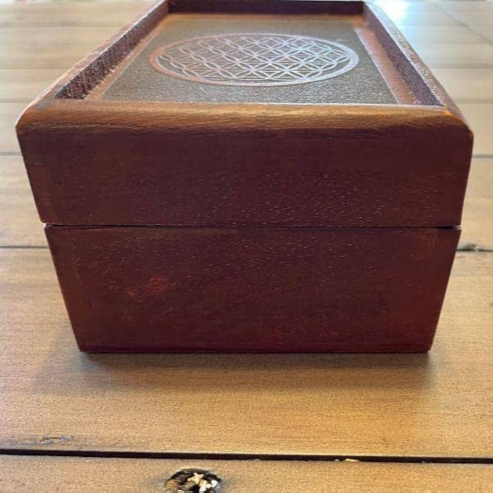 Amazon｜インド製 ハンドメイド 収納ボックス 小物入れ 木製 木箱 彫刻