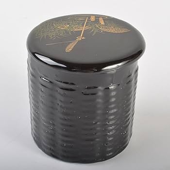 Amazon.co.jp: 茶道具 蒔絵師 蓑輪一星作 蜻蛉蒔絵 螺鈿装飾 茶器 棗