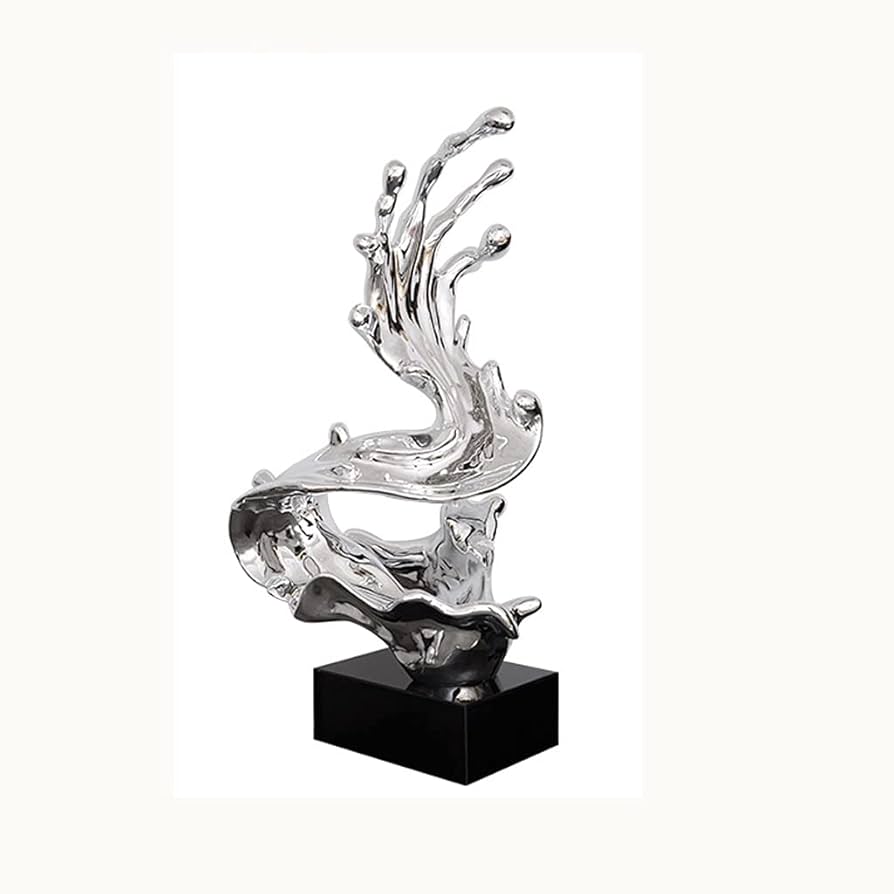 Amazon｜MJWDP 71cmのHightの抽象的なめっき樹脂ゴールドシルバーの